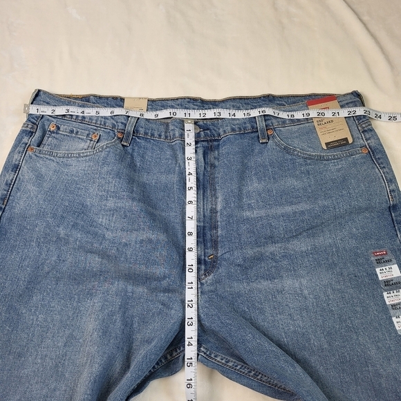 Men's Levi's 550 Relaxed-Fit Stretch Straight Blue Jeans 46x32 New. Big … - Picture 12 of 15